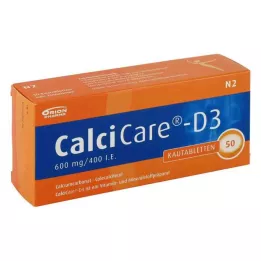 CALCICARE D3 tyggetabletter, 50 stk
