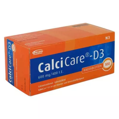 CALCICARE D3 tyggetabletter, 100 stk