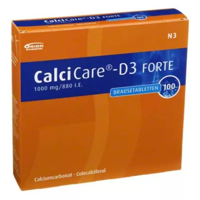 CALCICARE D3 forte brusetabletter, 100 stk