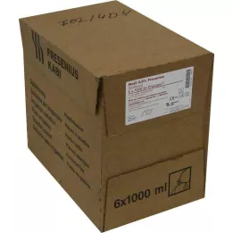 NACL 0,9 % skruelokk i plast, 6X1000 ml