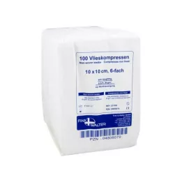 VLIESKOMPRESSEN 10x10 cm usteril 6x, 100 stk
