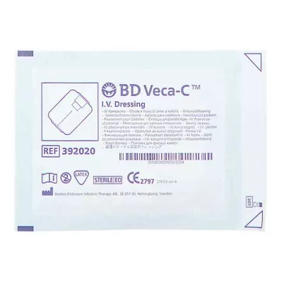 BD VECA-C Kateterfikseringsbandasje 6x7,5 cm med vindu, 1 stk