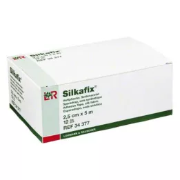 SILKAFIX Klebepuss 2,5 cmx5 m pappkjerne, 12 stk