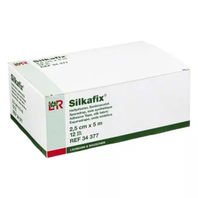 SILKAFIX Klebepuss 2,5 cmx5 m pappkjerne, 12 stk SILKAFIX Klebepuss 2,5 cmx5 m pappkjerne, 12 stk