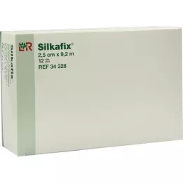 SILKAFIX Stiftende gips 2,5 cm x 9,2 m pappkjerne, 12 stk