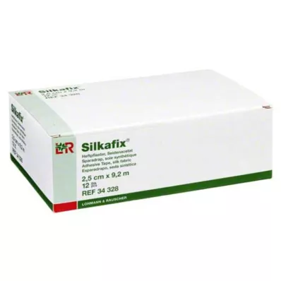 SILKAFIX Stiftende gips 2,5 cm x 9,2 m pappkjerne, 12 stk