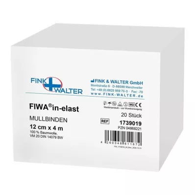 MULLBINDEN 12 cmx4 m 100 % bomull, 20 stk