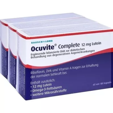 OCUVITE Complete 12 mg luteinkapsler, 180 stk