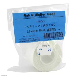 TAPE-Bandasje 3,8 cmx10 m hvit, 1 stk
