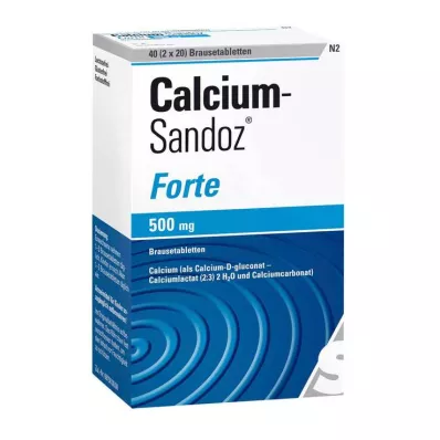 CALCIUM SANDOZ forte brusetabletter, 2X20 stk