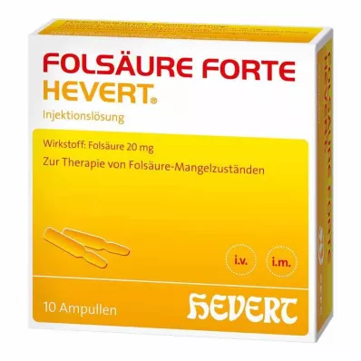 FOLSÄURE HEVERT forte Ampuller, 10X2 ml FOLSÄURE HEVERT forte Ampuller, 10X2 ml
