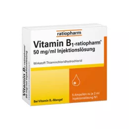 VITAMIN B1-RATIOPHARM 50 mg/ml Inj.lsg.ampuller, 5X2 ml