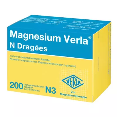 MAGNESIUM VERLA N Belagte tabletter, 200 stk