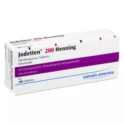 JODETTEN 200 Henning-tabletter, 100 stk