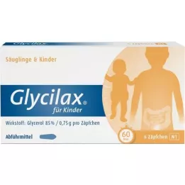 GLYCILAX Stikkpiller for barn, 6 stk
