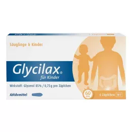 GLYCILAX Stikkpiller for barn, 6 stk