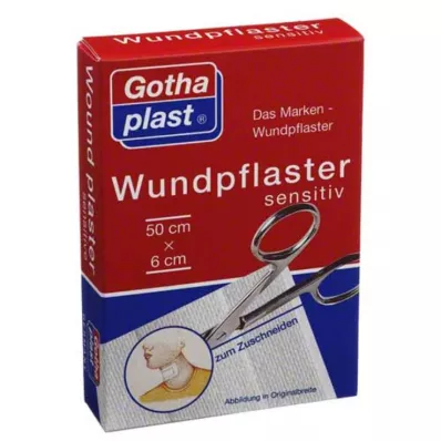 GOTHAPLAST Sårgips sensitiv 6 cm x 0,5 m kuttet, 1 stk
