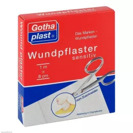 GOTHAPLAST Sårgips sensitiv 8 cmx1 m kutt, 1 stk