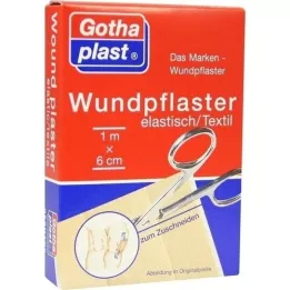 GOTHAPLAST Sårplaster.elastisk.6 cmx1 m kuttet, 1 stk