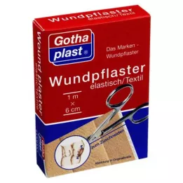 GOTHAPLAST Sårplaster.elastisk.6 cmx1 m kuttet, 1 stk