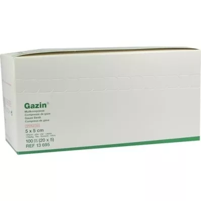 GAZIN Gaze komp.5x5 cm steril 12x, 20X5 stk