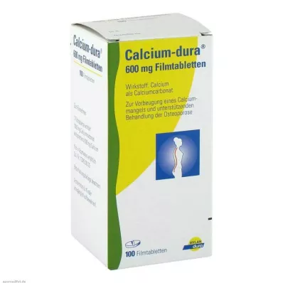 CALCIUM DURA Filmdrasjerte tabletter, 100 stk CALCIUM DURA Filmdrasjerte tabletter, 100 stk