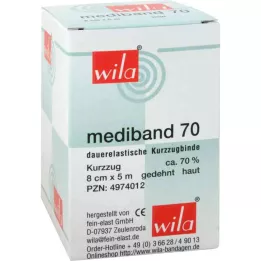 MEDIBAND 70 Kort strekkbandasje 8 cm x 5 m, hudfarget, 1 stk