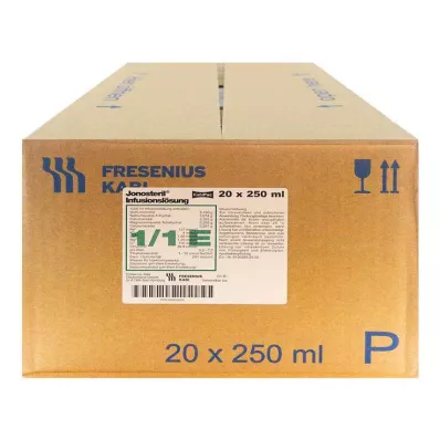 JONOSTERIL Infusjonsvæske i plast, 20X250 ml JONOSTERIL Infusjonsvæske i plast, 20X250 ml