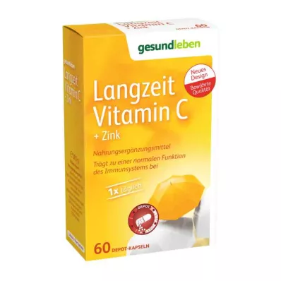 GESUND LEBEN Langtidsvirkende vitamin C+sink-kapsler, 60 stk GESUND LEBEN Langtidsvirkende vitamin C+sink-kapsler, 60 stk