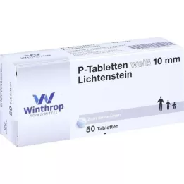 P TABLETTEN hvit 10 mm, 50 stk