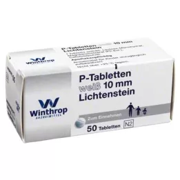 P TABLETTEN hvit 10 mm, 50 stk
