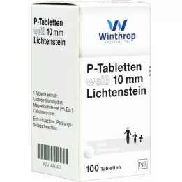 P TABLETTEN hvit 10 mm, 100 stk