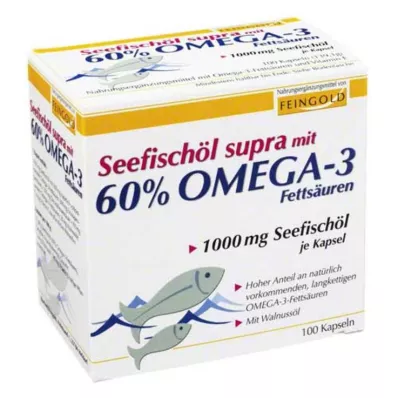 SEEFISCHÖL Supra med 60 % omega-3-fett myke kapsler, 100 stk SEEFISCHÖL Supra med 60 % omega-3-fett myke kapsler, 100 stk