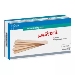 Munnpressere av tre 150 mm lange, 100 stk
