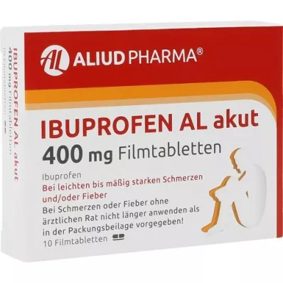 IBUPROFEN AL akutt 400 mg filmdrasjerte tabletter, 10 stk