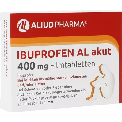 IBUPROFEN AL akutt 400 mg filmdrasjerte tabletter, 20 stk