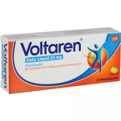 VOLTAREN Dolo Liquid 25 mg myke kapsler, 20 stk