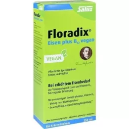 FLORADIX Jern pluss B12 vegansk tonic, 250 ml