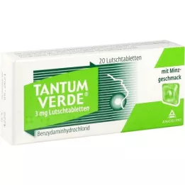 TANTUM VERDE 3 mg sugetablett med mintsmak, 20 stk