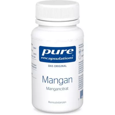 PURE ENCAPSULATIONS Mangan Mangan Mangan Citrate Capsules, 60 kapsler