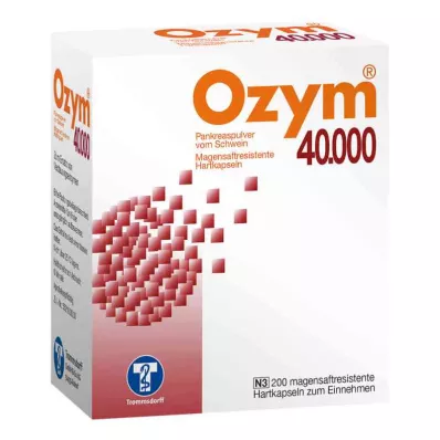 OZYM 40 000 harde kapsler med enterisk belegg, 200 stk