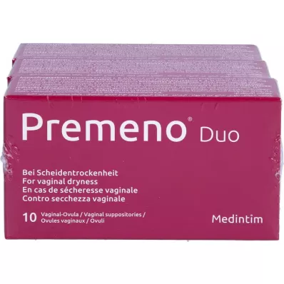 PREMENO Duo vaginal vagula, 3 x 10 stk