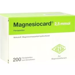 MAGNESIOCARD 2,5 mmol filmdrasjerte tabletter, 200 stk