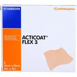 ACTICOAT Flex 3 10x10 cm bandasje, 5 stk