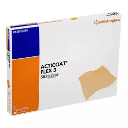 ACTICOAT Flex 3 10x10 cm bandasje, 5 stk