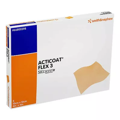 ACTICOAT Flex 3 10x10 cm bandasje, 5 stk