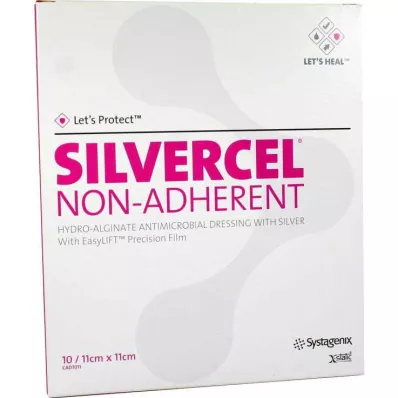 SILVERCEL ikke-klebende kompresser 11x11 cm, 10 stk SILVERCEL ikke-klebende kompresser 11x11 cm, 10 stk