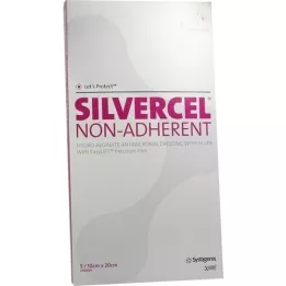 SILVERCEL ikke-klebende kompresser 10x20 cm, 5 stk