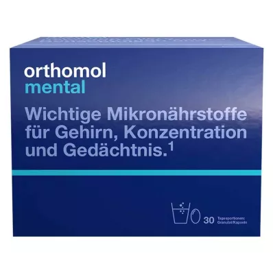 ORTHOMOL mentalt granulat/kapsler 30 dager kombi, 30 stk