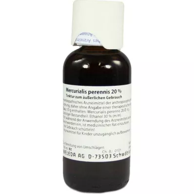 MERCURIALIS PERENNIS 20 % tinktur, 100 ml